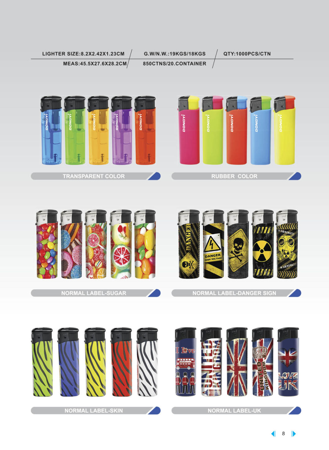 Hunan Dongyi High Quality EUR Standard Plastic Disposable Refillable Gas Lighter
