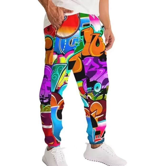 Full Print Sublimation Street Mens Sweatpants Oversized