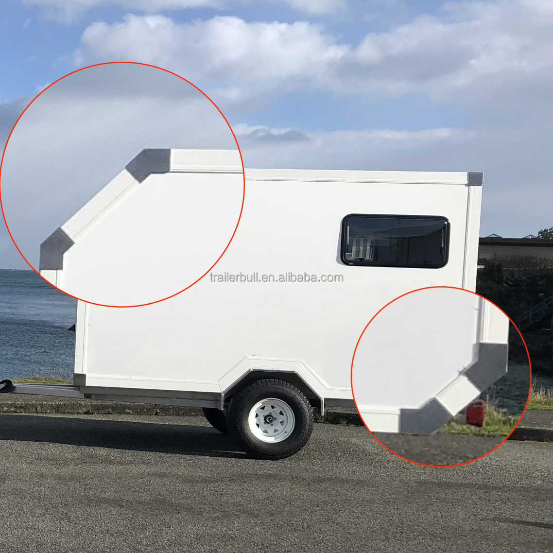 135° 45° SS304 Corner Cover Extrusion for Expedition Truck RV Campers and Motorhomes