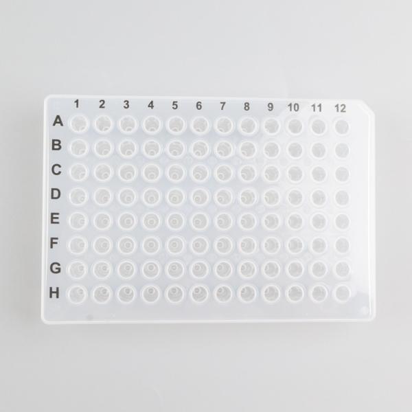 Medical Grade Polypropylene 96 Well 0.2 Ml Half Skirt PCR Plate With Black