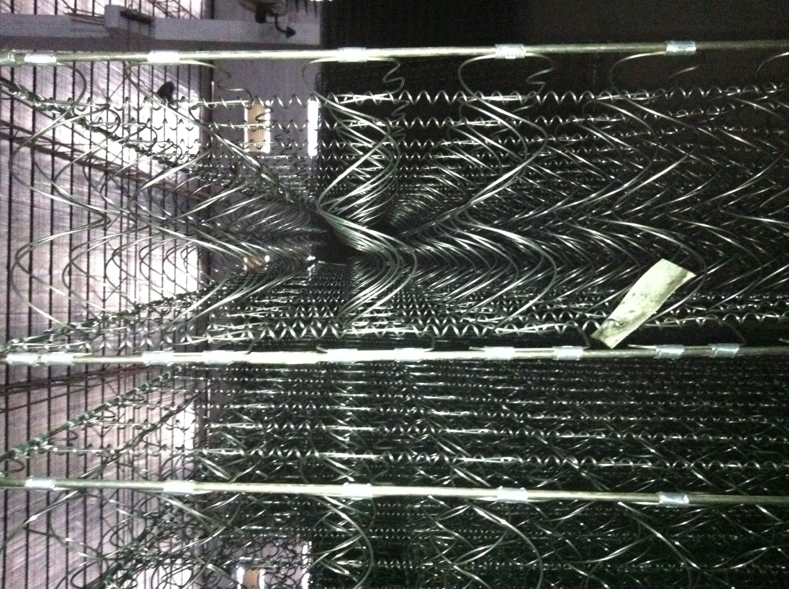 Continuous Durable Wire Mattress Spring Coil , Mattress Filler Spring Heat Treatment
