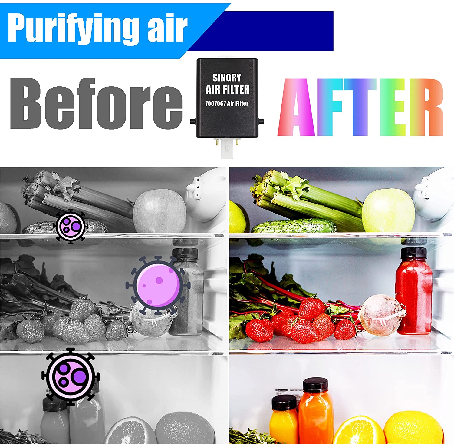 Refrigerator Air Purification Cartridge 7042798 for Faucet-Mounted Applications