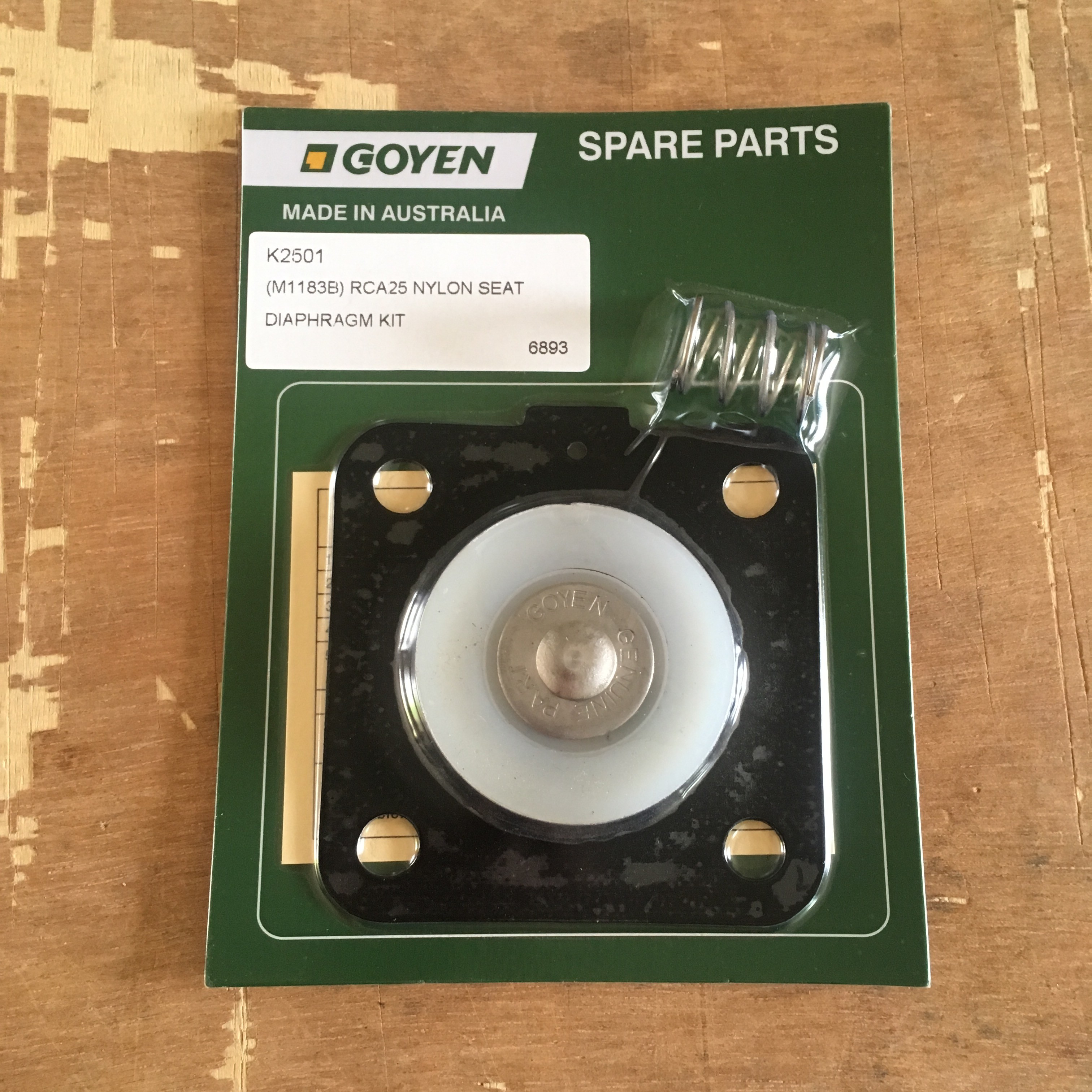 K2501 (M1183B) Goyen Pulse Valve Diaphragm CA25 RCA25 Valve Model DD, FS, MM, T Series