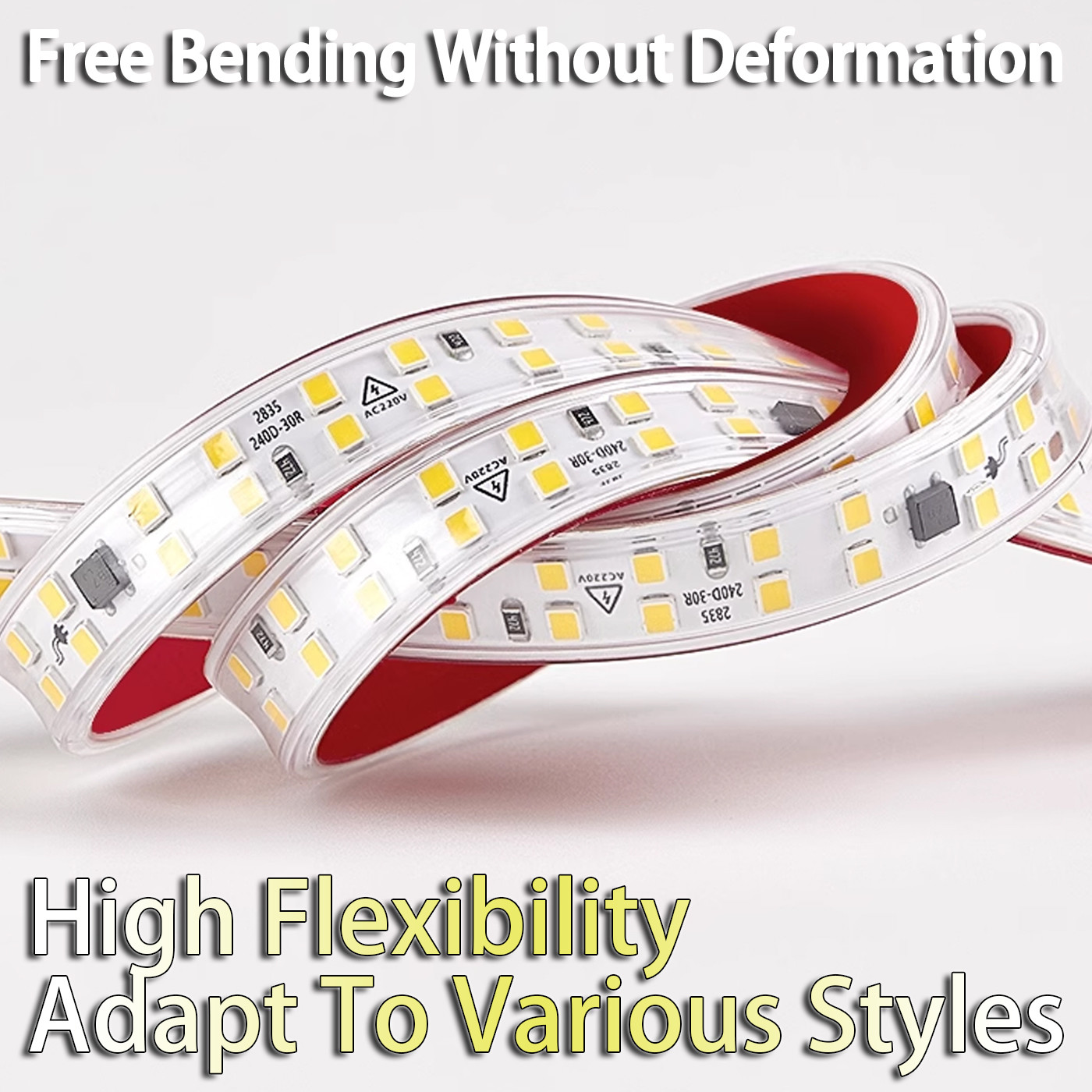 LED Waterproof Light Strip Low Voltage 12V Underwater Outdoor Light Strip 24V Underwater Light Strip Self-Adhesive Fish Tank Fish Pond Soft Light