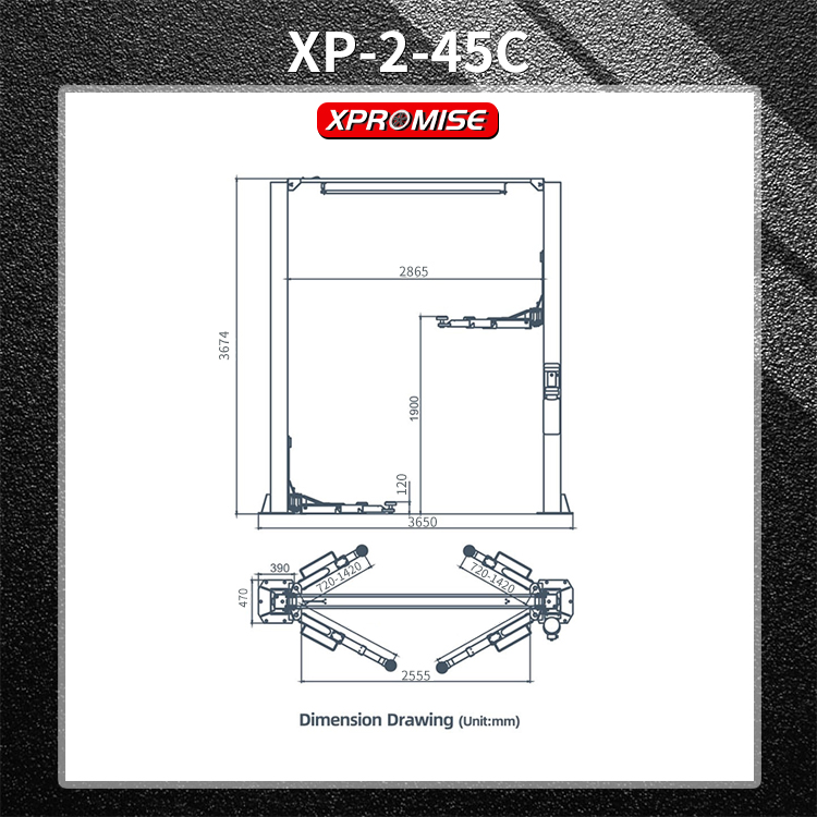High Quality Cheap Price Garage Repair Equipment Two Post Lift