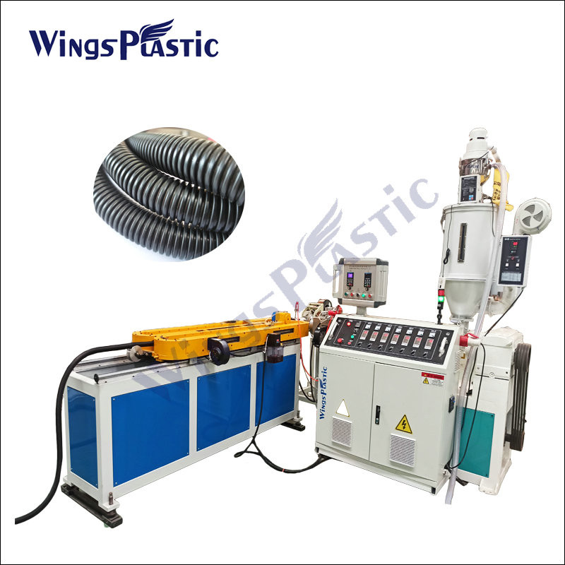 Pe Pp Pvc Single Wall Corrugated Pipe Making Machine Price / Corrugated Pipe Extrusion Production Line
