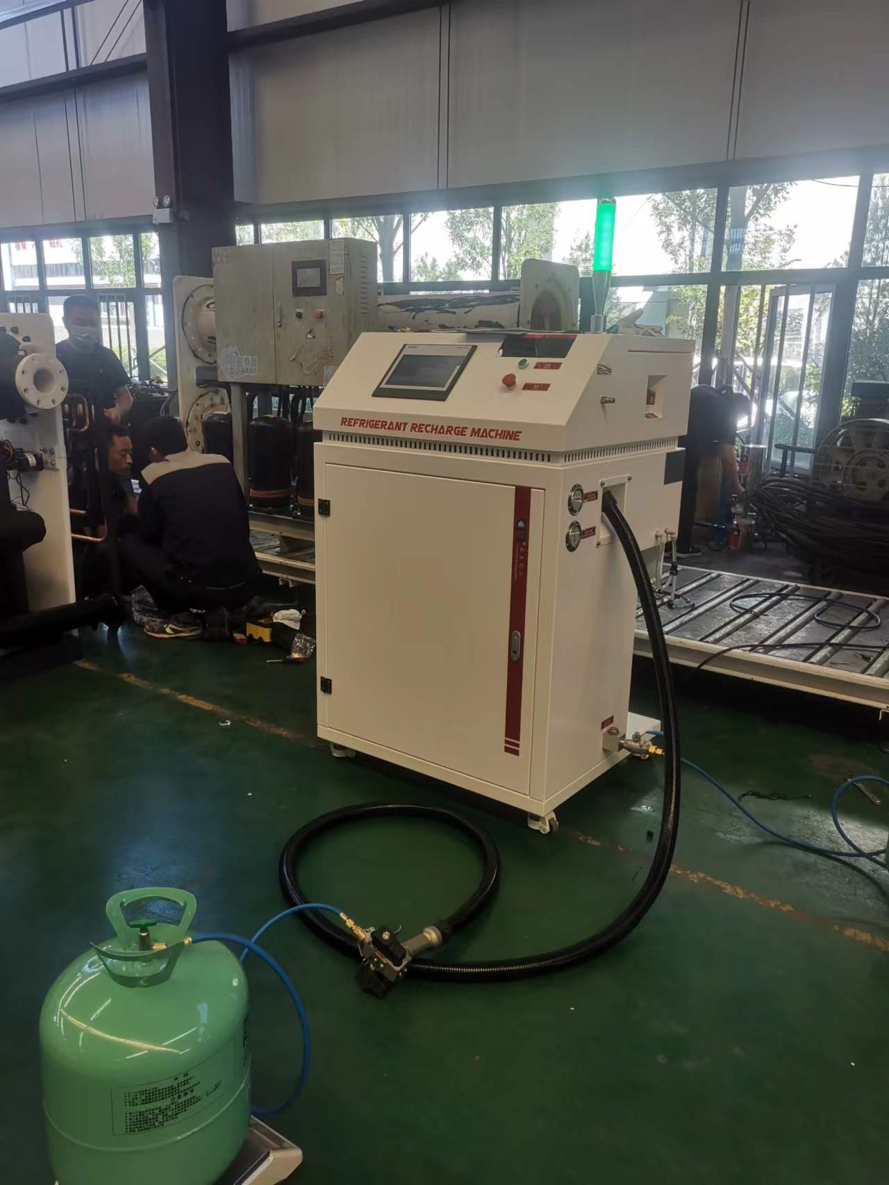 Car Air Condition Refrigerant Charging Equipment Air Conditioning Charging Station R134a Ac Gas Charging Machine