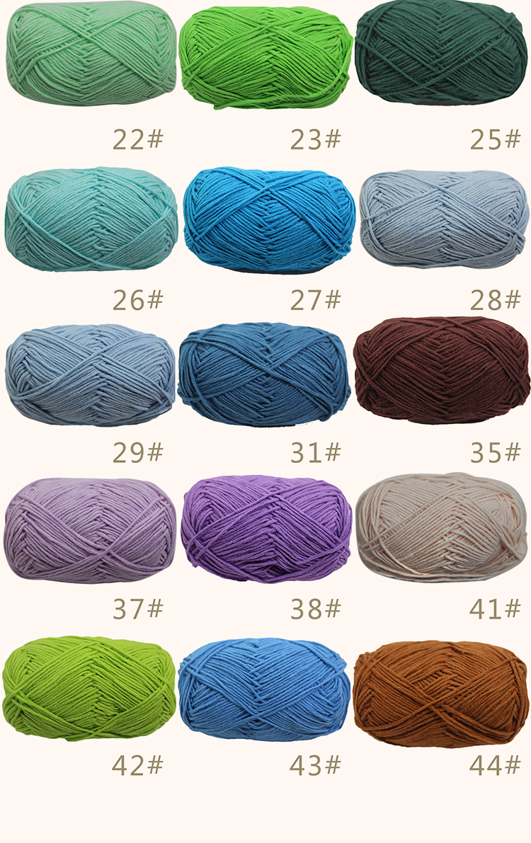 4ply Hand Arm Knit Yarn 60% Cotton 40% Milk Cotton Crochet Knitting Yarns