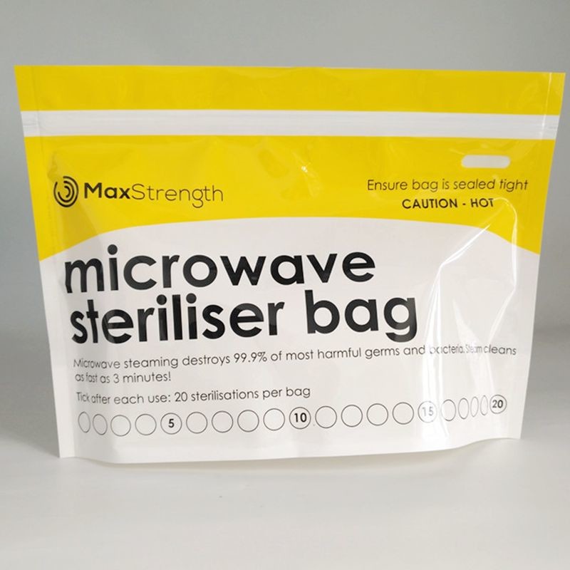 150 Micron PET Microwave Sterilizer Bags For Baby Feeding Bottles