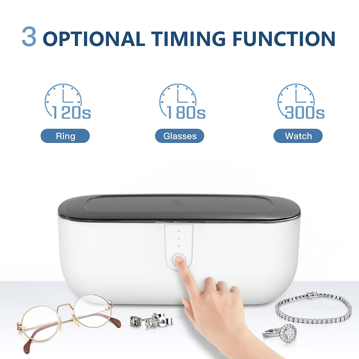 45KHz Jewelry Cleaning Machine Hotel Ultrasonic Glasses Cleaner