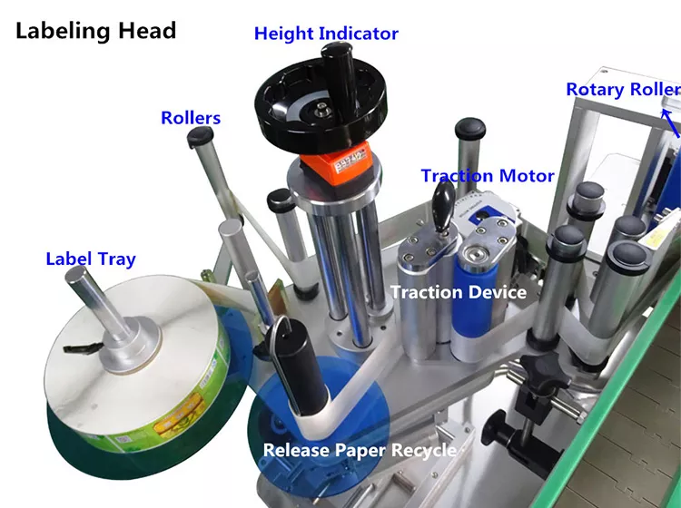 1935mm Automatic Round Bottle Labeling Machine for Beer Cans and Plastic Jar Stickers