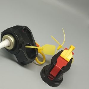 Fire Extinguisher Spray Valve Customizable Discharge Assembly with Locking Seal