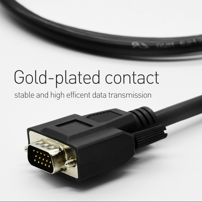 High Quality Gold-plated Connector High speed VGA Cable 1.5m 3m 5m 10m for computer projector monitor screen