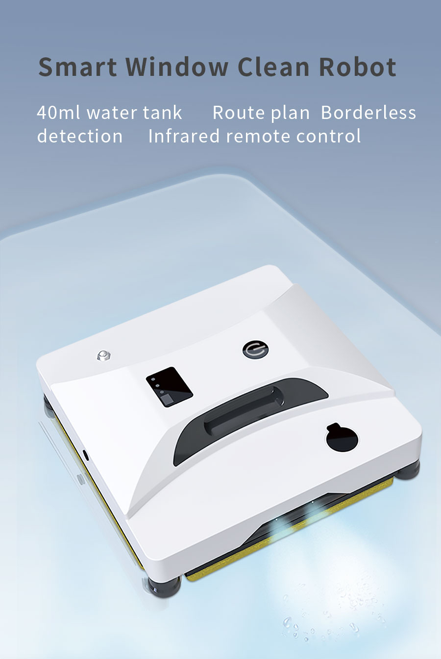 US Plug Rise Exterior Window Cleaning Robot with Remote Control and 500mAn Lithium Battery