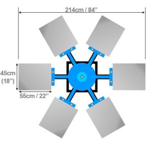 Double Rotary Manual 6-6 Color screen printing machine for t-shirt printing