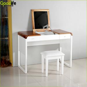 China E1 MDF Fashion Style Solid Wood 102*52*75cm Mirrored Dressing Table Set on sale