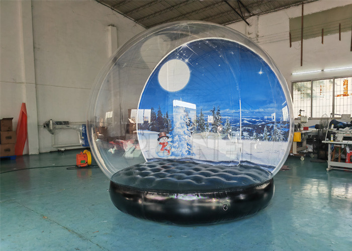 3m Inflatable Christmas Background Wall Snow Globe Human Snow Globe Photo Booth With Inflatable Bottom