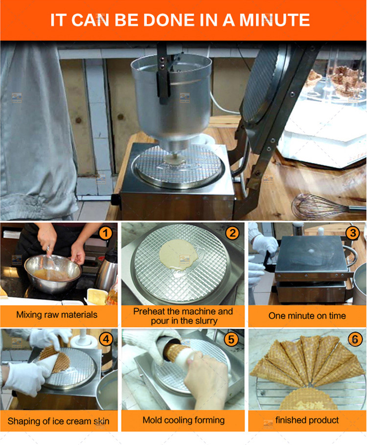 Hand Oven Small Baking Machine Biscuit Egg Roll Production Equipment With CE
