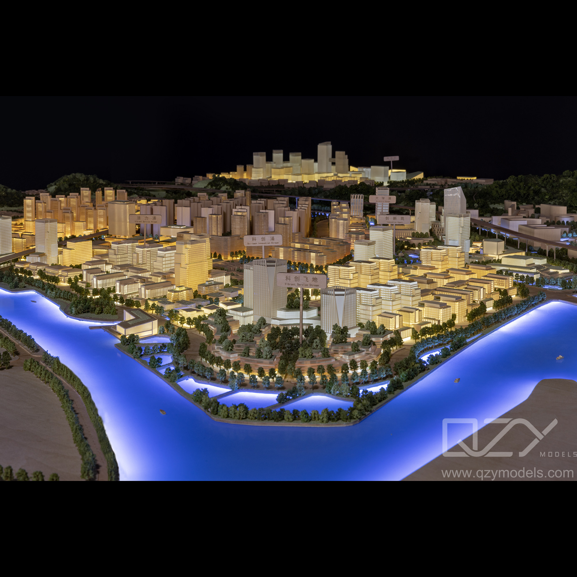 Aecom-1/1500 Dongguan Weiyuan Island Urban Design Model Architectural Model