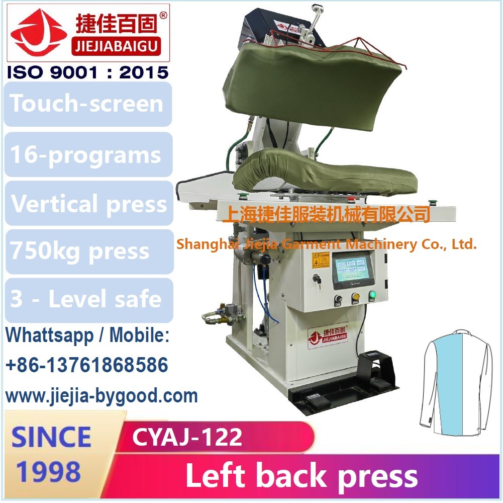 Vertical Jacket Blazer Suit Ironing Press Machine Touch Screen Need Vacuum Pump