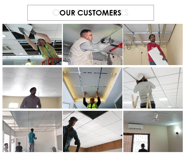 600x600mm Acoustic Mineral Fiber Ceiling Board Tiles with Hole Surface