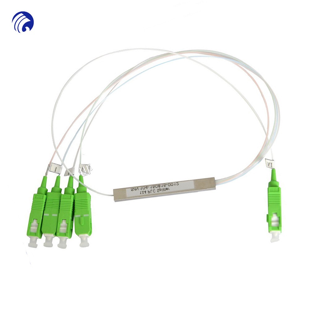 1x4 Steel Tube PLC Splitter With Connector 0.9mm Diameters OEM
