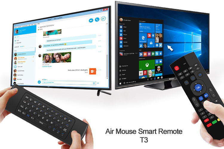Rechargeable Air Keyboard And Mouse Backlight With Ir Learning RF Remote