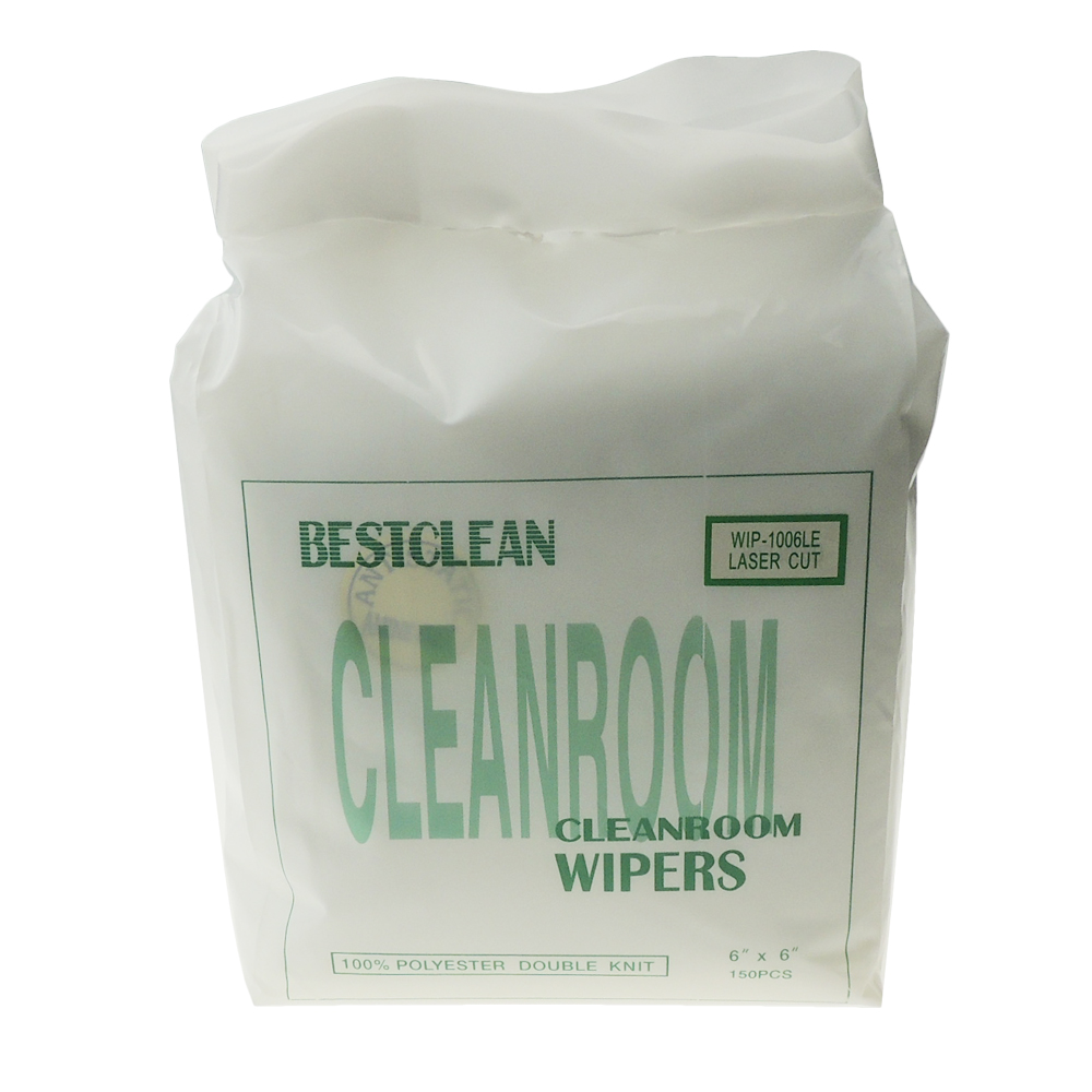 9x9" Polyester Cleanroom Microfiber Wiper 140gsm Non Woven