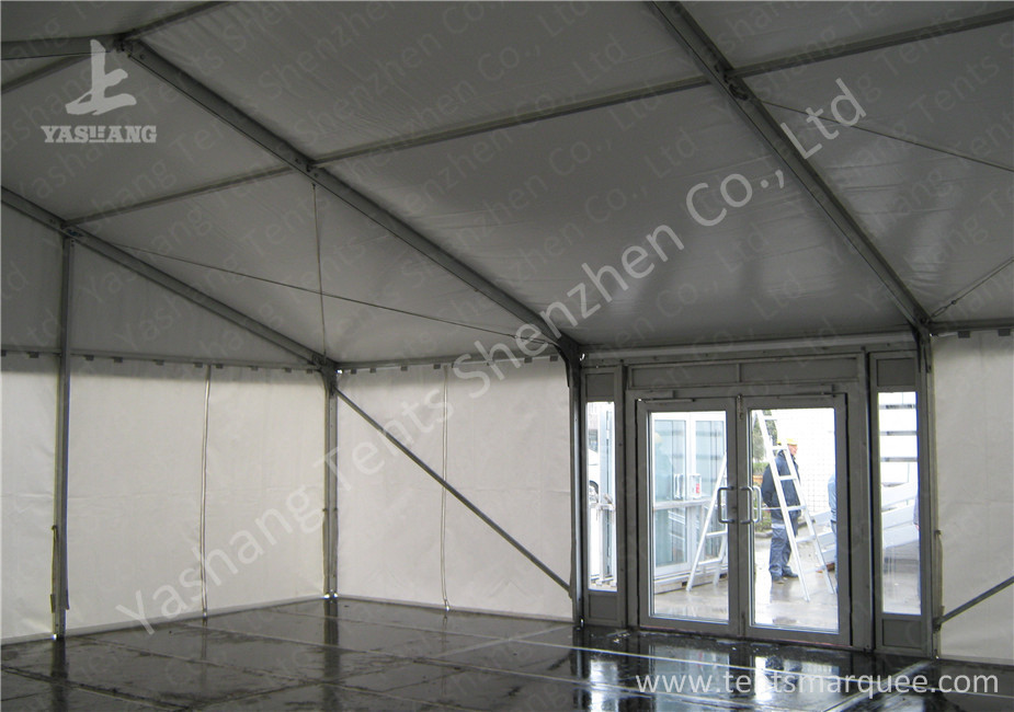 Aluminum Alloy Framed Heavy Duty Event Tents With Glass Door and Fabric Cover