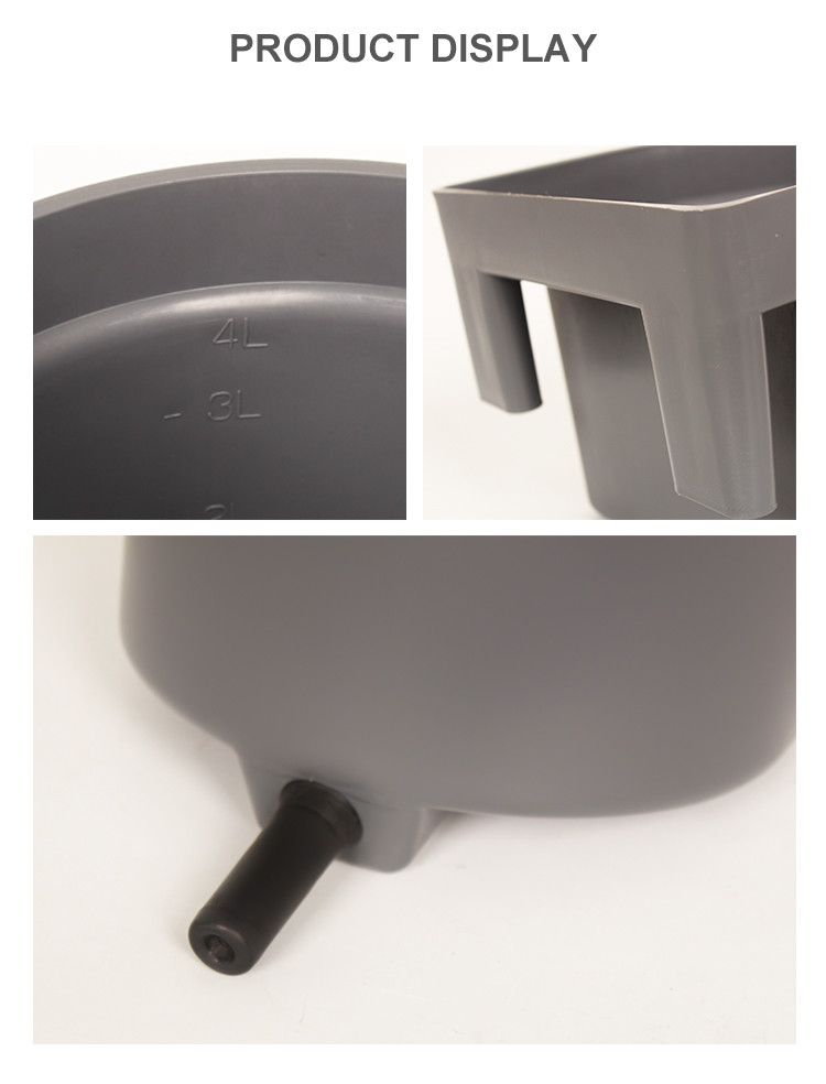 Durable Gray Calf Feeding Bucket with 4-Liter Capacity