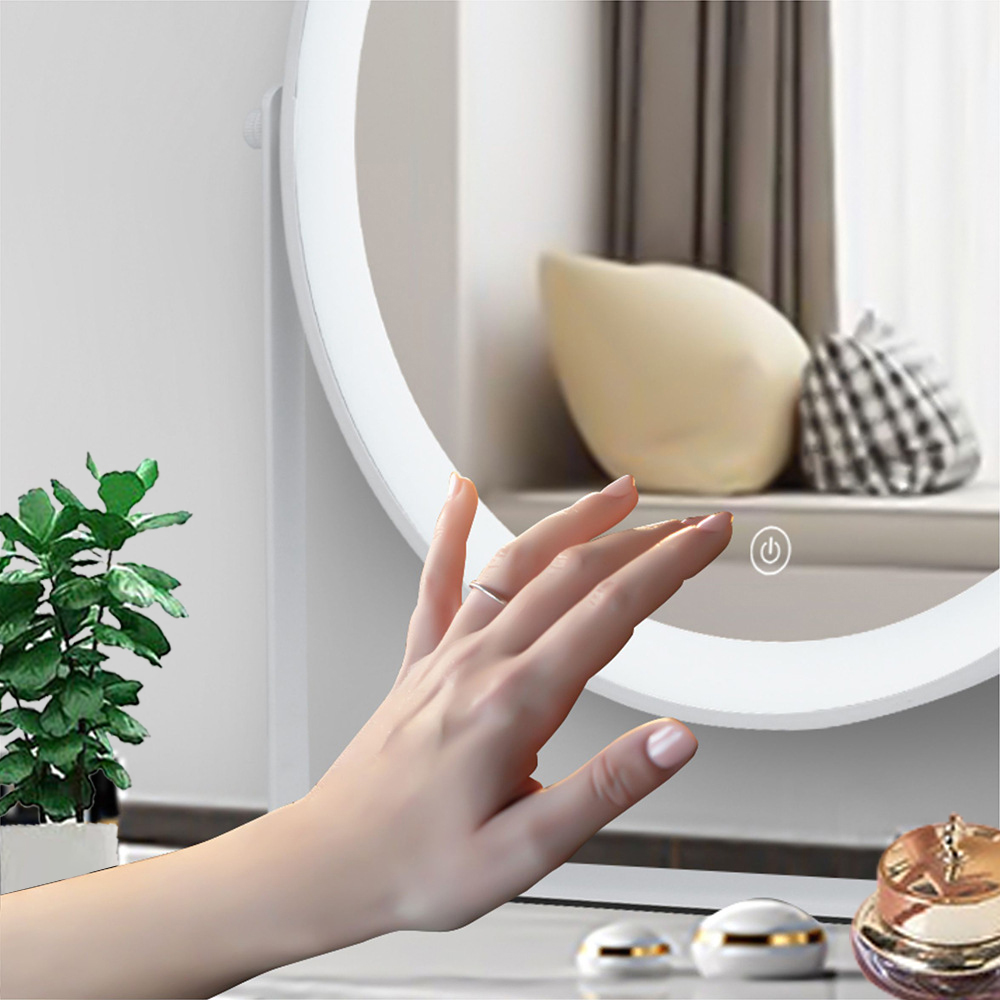 Compact Handheld LED Cosmetic Vanity Dressing Mirror For Makeup Individual Carton Packing