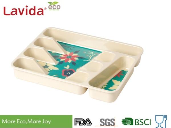 Professional Restaurant Use Bamboo Lunch Trays Non - Toxic Environmental