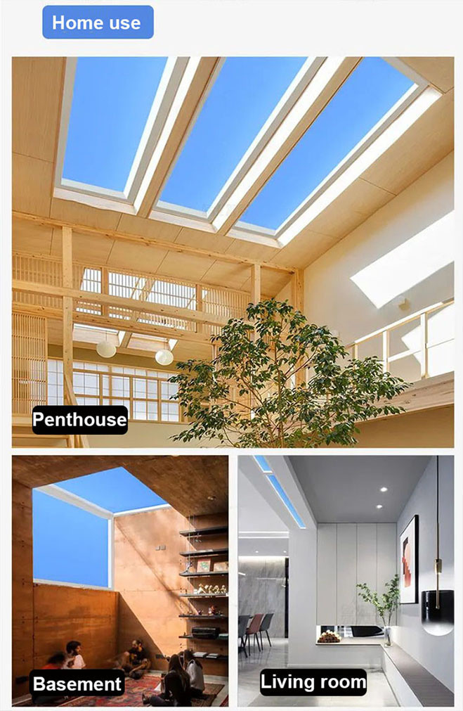 No Flicker 100W LED Simulate Sunlight , 30 Degree Faux Skylight LED