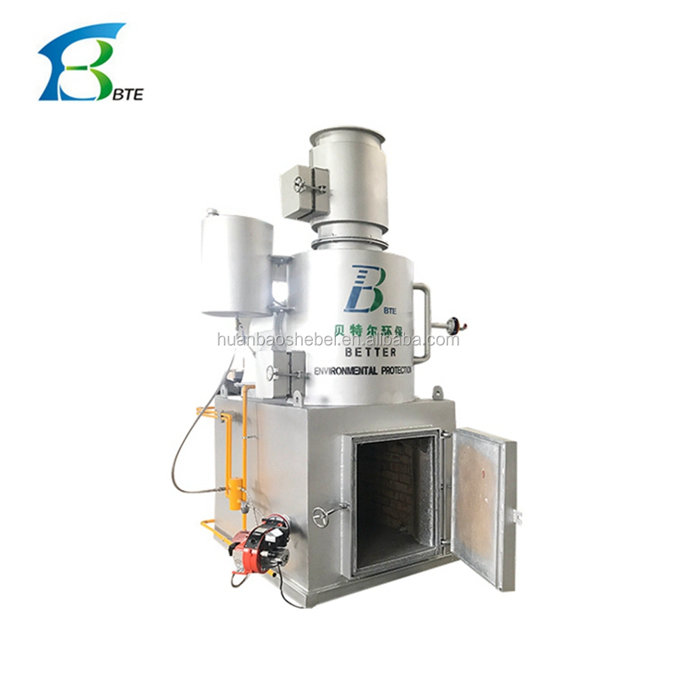 High Temperature Resistant Paint Poultry Waste Incinerator Two Chambers Fully Burning