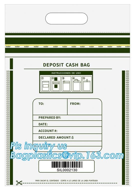 Document safe tamper proof bank deposit bag, Steb Plastic Money Pe Bank Deposit Coin Security Pouch Bags With Seal For C