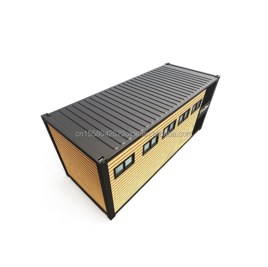 Customized Color Wooden Homes for Family Made of Steel Sandwich Panel and Galvanized Steel Square Tubes