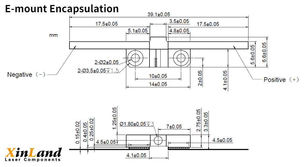 1450nm 2W Laser Diode E-Mount/H-Mount Package Factory Direct Sale IR Wavelength Mini Laser Diode