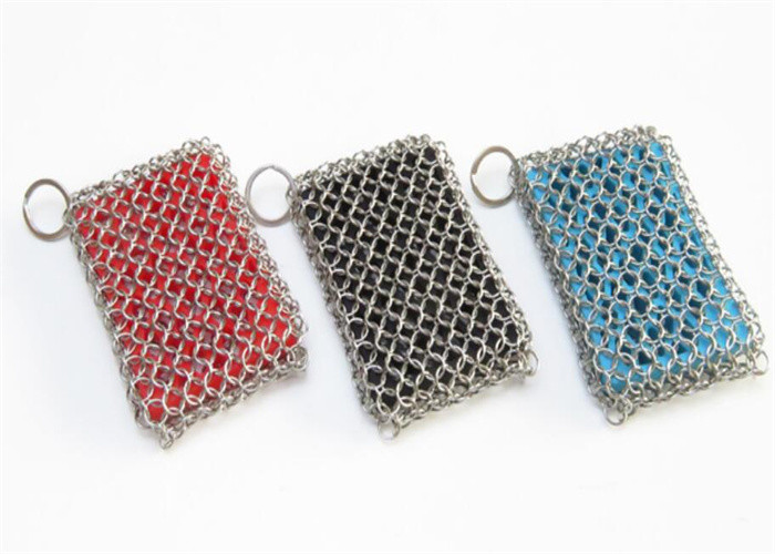 5 Inch Cast Iron Chainmail Scrubbers Food Grade Stainless Steel Material