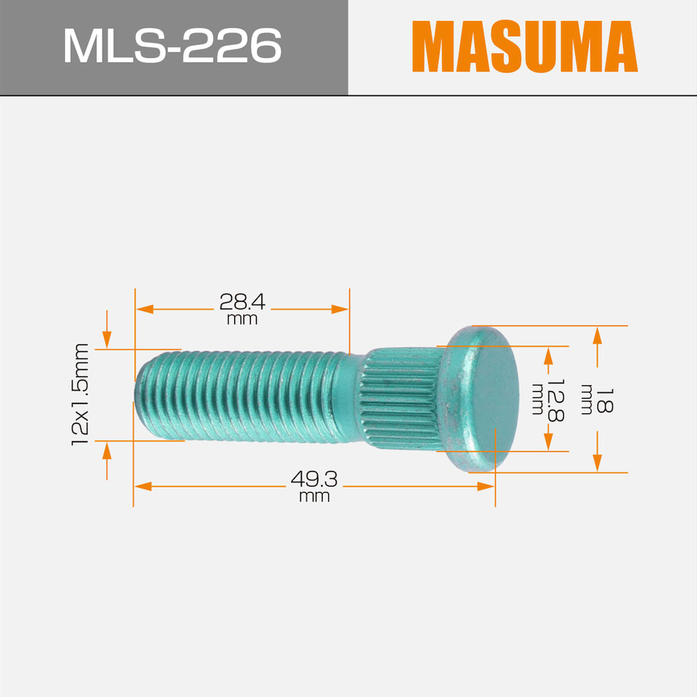 MLS-226 MASUMA Auto Spare Parts Car Snap Bolt For HYUNDAI AVANTE III 51752-07000 5175207000 J00Y-33-062 Wheel Nut