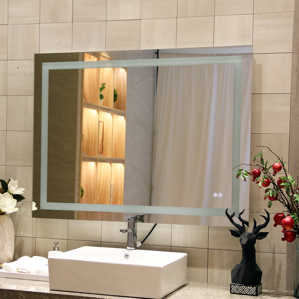 Custom Wall Mounted Vanity Mirror With Lights Fog Proof Led Backlit Bathroom Mirror