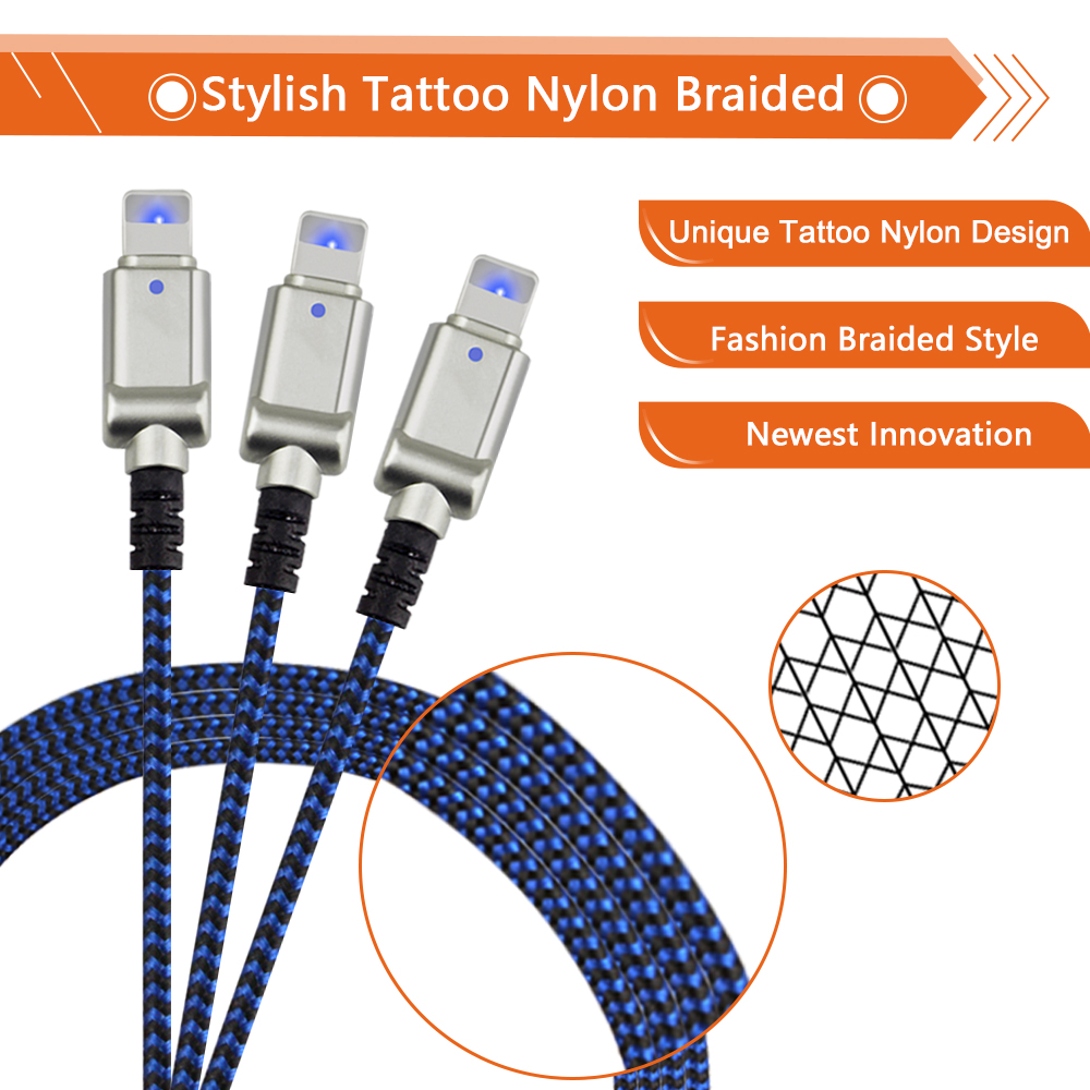 Dual Led Light USB Cable / Data Charging USB LED Rope Unique Design Customized