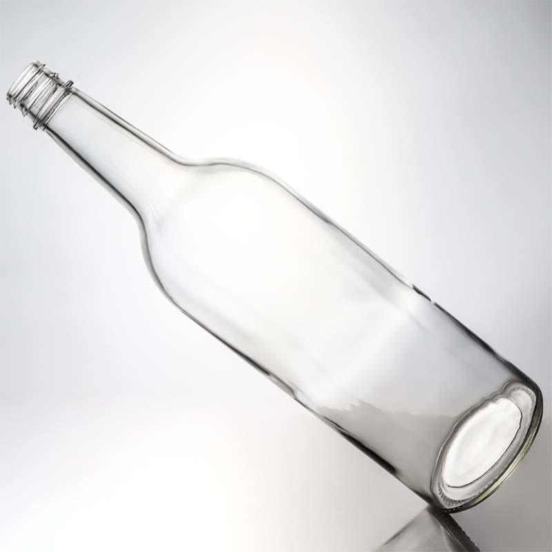 Surface Handling Decal Glass Bottle 1000ml Round Shaped Perfect for Gin Rum Champagne Liquor