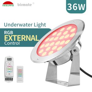  36W RGB DC24V Underwater LED Spotlights IP68 Waterproof IK10 Manufactures