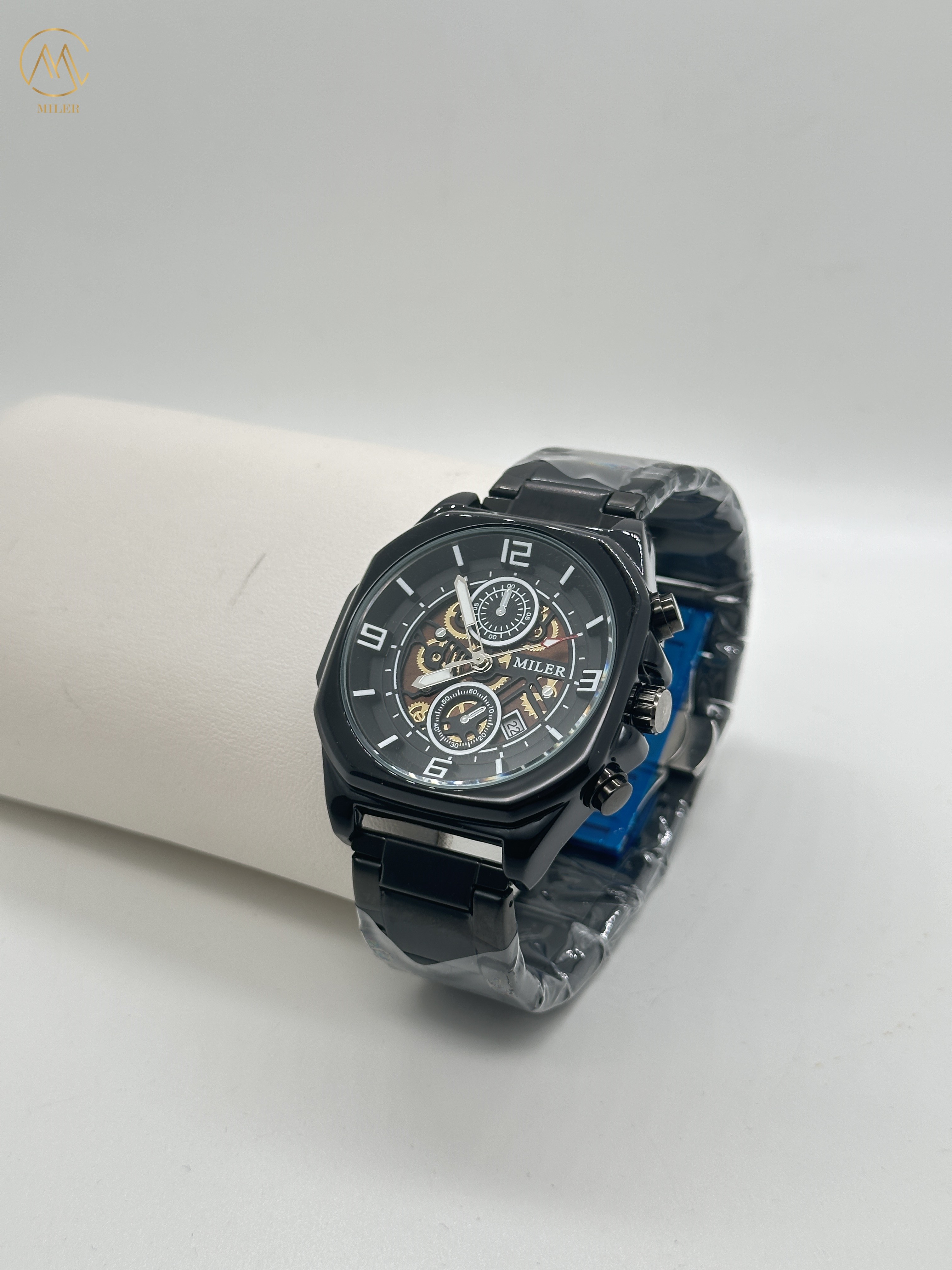 ML1113-Black Bezel High Quality Skeleton Wristwatches