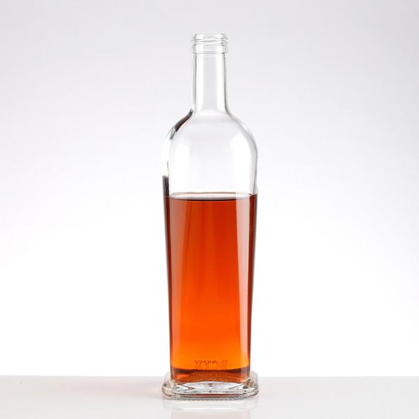Super Flint Glass Custom Logo Hot Stamping Vodka Brandy Liquor Beverage Wine
