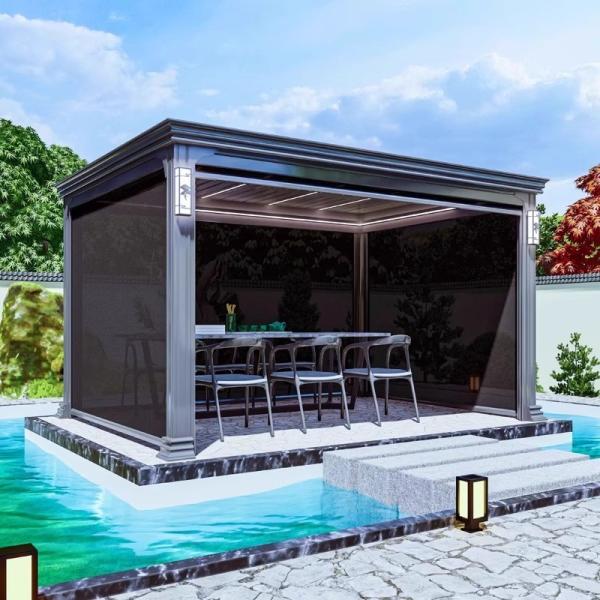 Outdoor Gazebo Heavy-Duty Aluminum Patio Gazebo for BackyardSturdy Metal