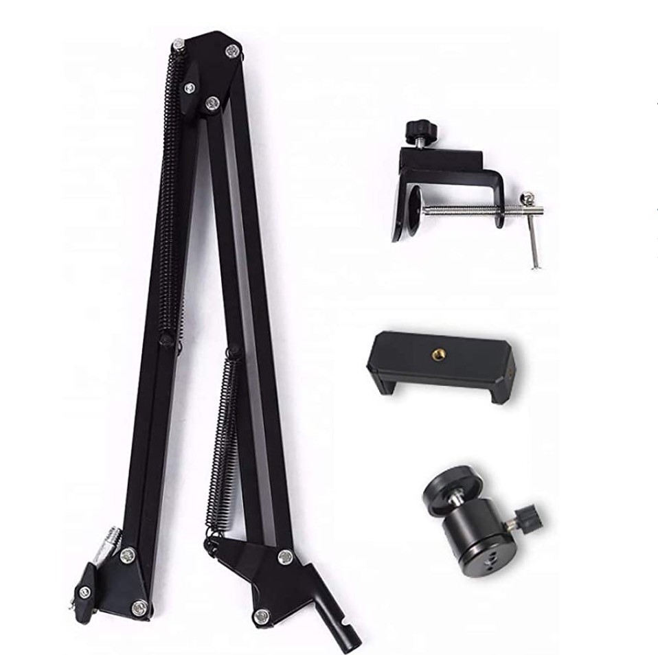 2KG 360 Rotating Head M60 Round Base Mic Stand With Boom