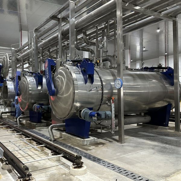 Heat Sterilization Fully Automatic Static Retort Pressure Sterilizer Batch