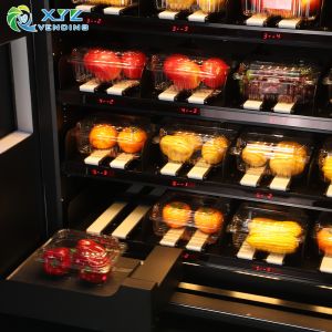 Automatic Combo Coin Operated Banknote Refrigerated Touch Screen Food Salad