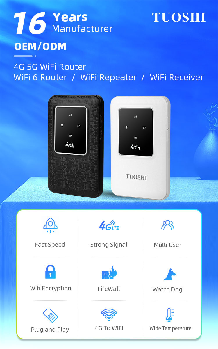 150Mbps 10Users WPS 2.4g Sim Card Slot 4g Lte Wifi Pocket Hotspot Router With Battery